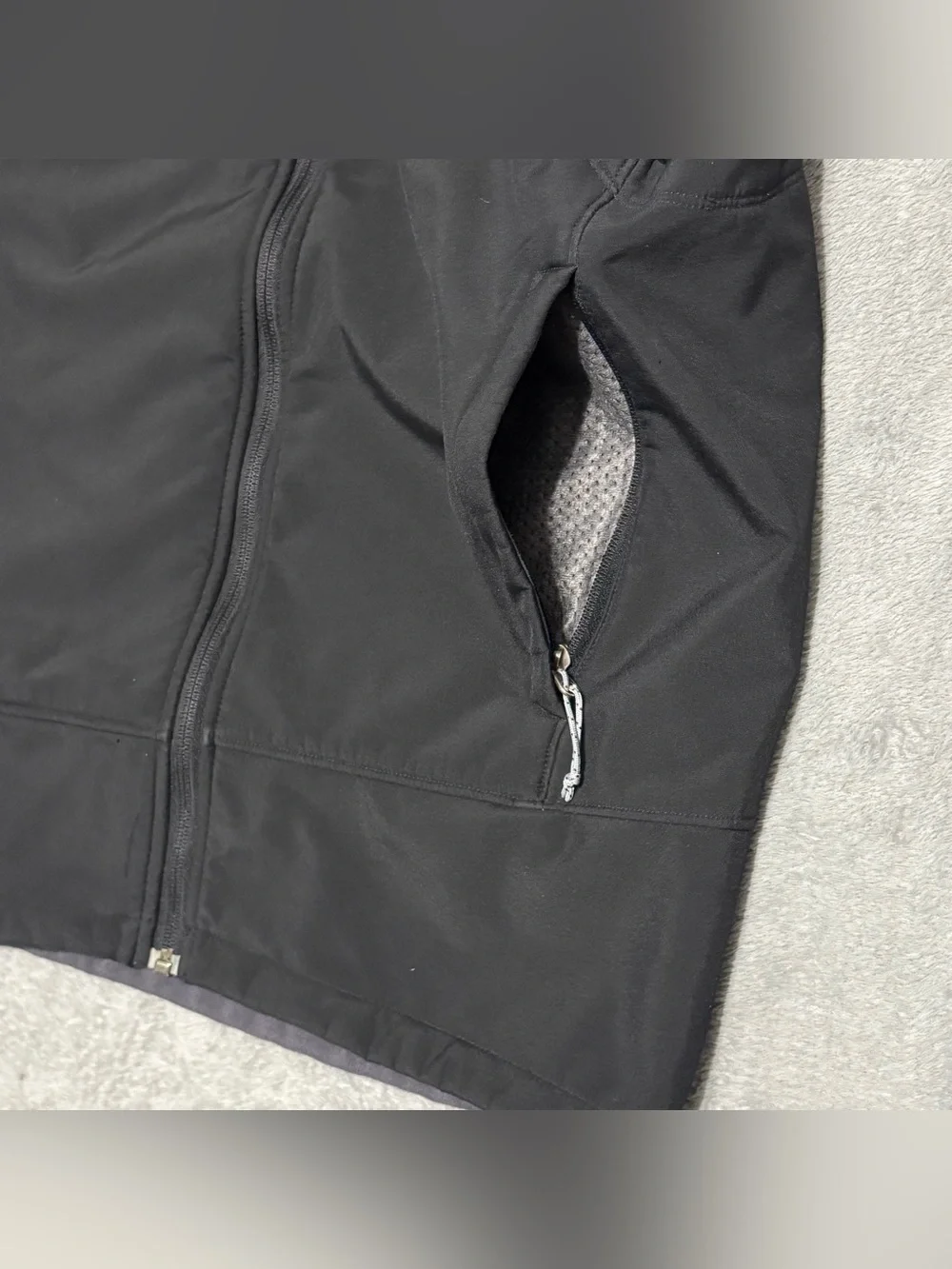 The North Face WindStopper Soft Shell Fleece Lined Vest Mens M Black Full Zip